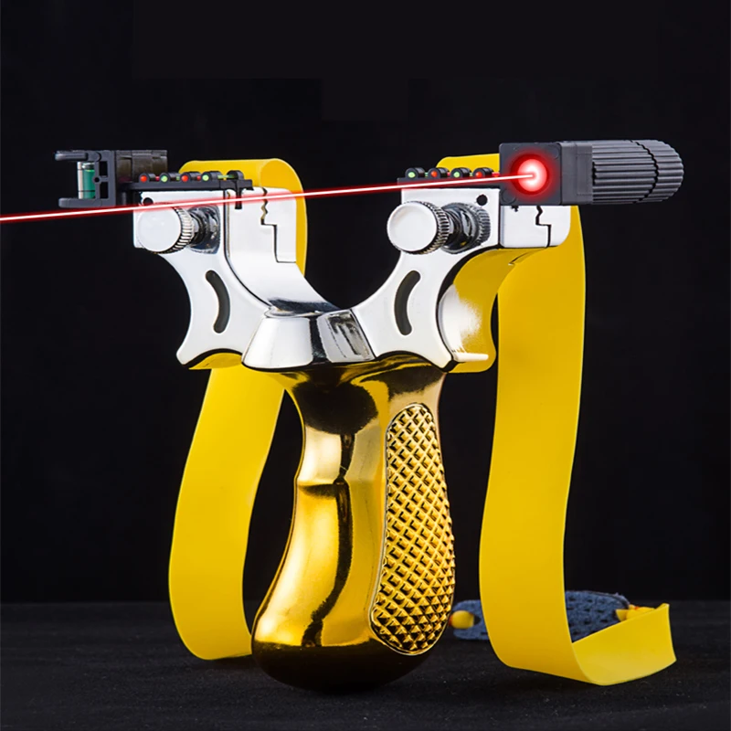 

Laser Aiming Slingshot Shooting Catapult Competition Practice Using High Precision Solid Outdoor Sports Hunting Equipment