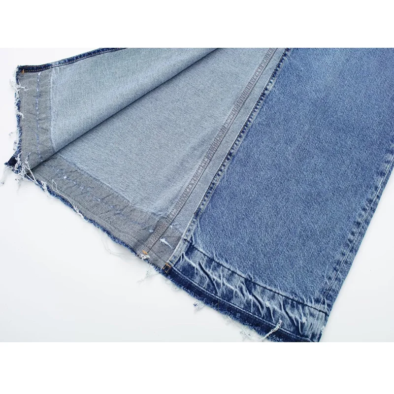 Юбка-макси Женская джинсовая с завышенной талией и разрезом на пуговицах - купить