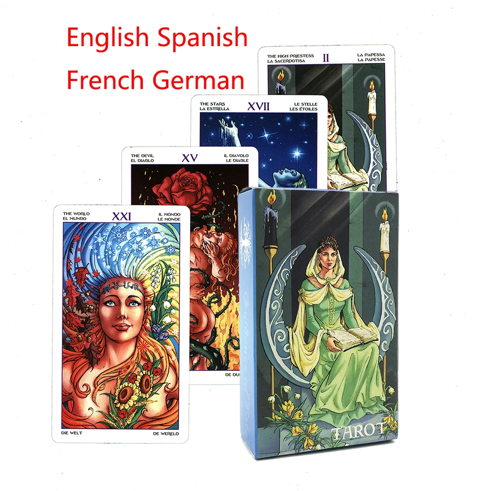 

English Spanish French Italian German Wheel of The Year Mystical Affectional Divination Tarot Cards for Beginners PDF Guidebook