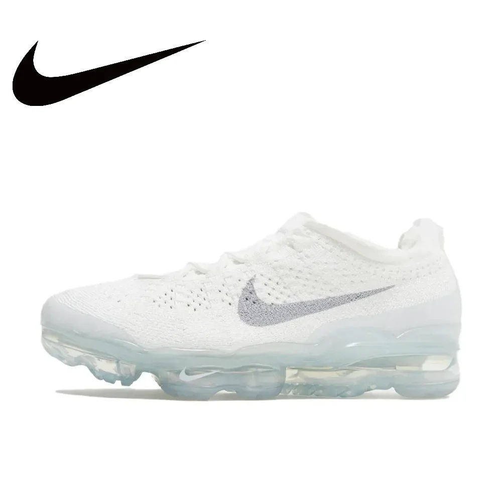 Nike Original White VaporMax 2023 мужские и женские низкие кроссовки Air Flyknit дышащая спортивная