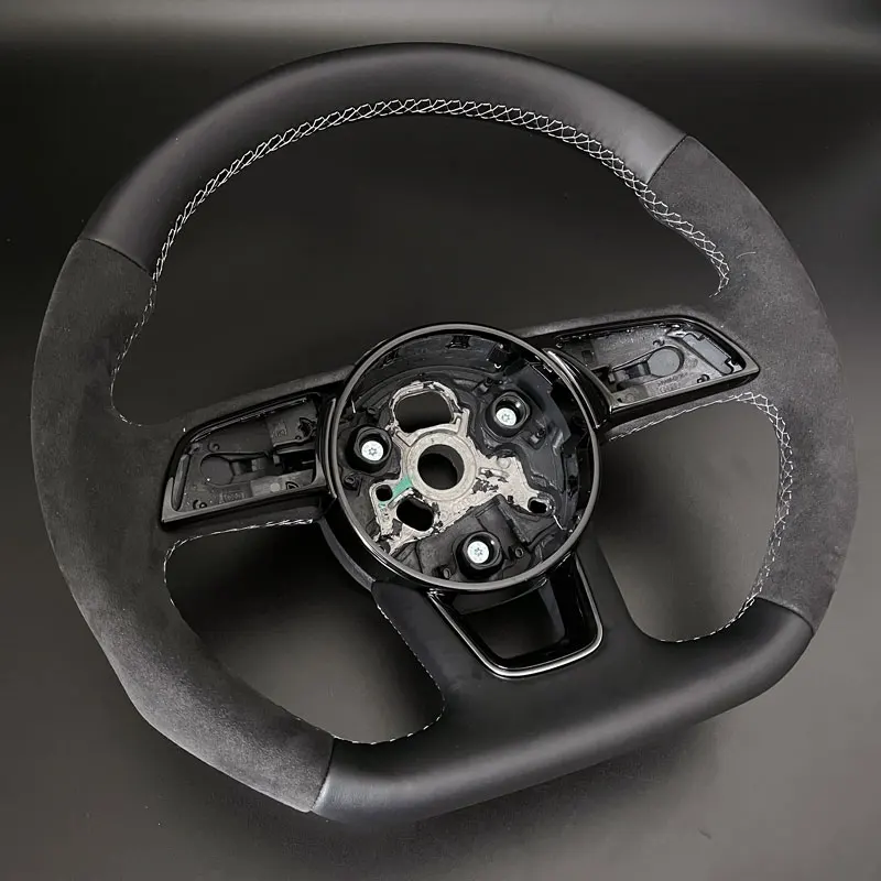 

for Audi A3 A4 A5 A6 A7 Q3 Q5 Q7 fully perforated steering wheel flat bottom steering wheel campaign