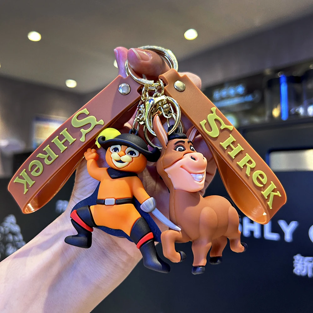 Креативный стиль брелок для ключей персонажи изысканная пара сумок подвеска в