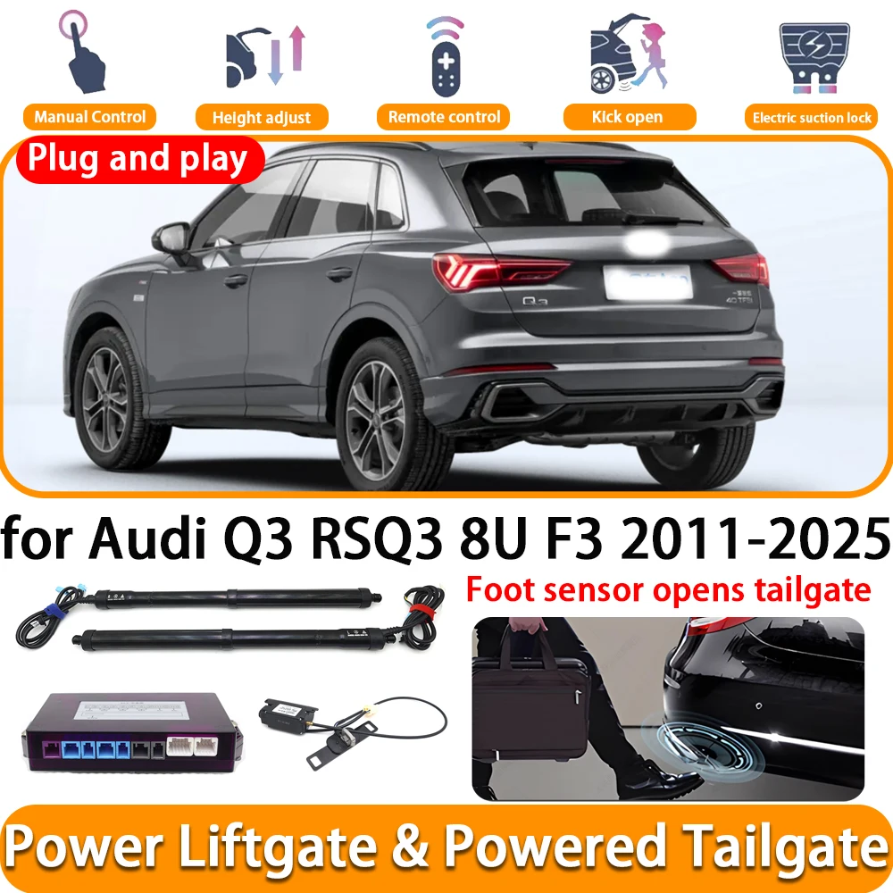 Фото Для Audi Q3 RSQ3 8U F3 2011-2025: Комплект электрического автоматического привода багажника (Power Liftgate System) OEM, система подъема багажника с электроприводом, Plug and Play №1