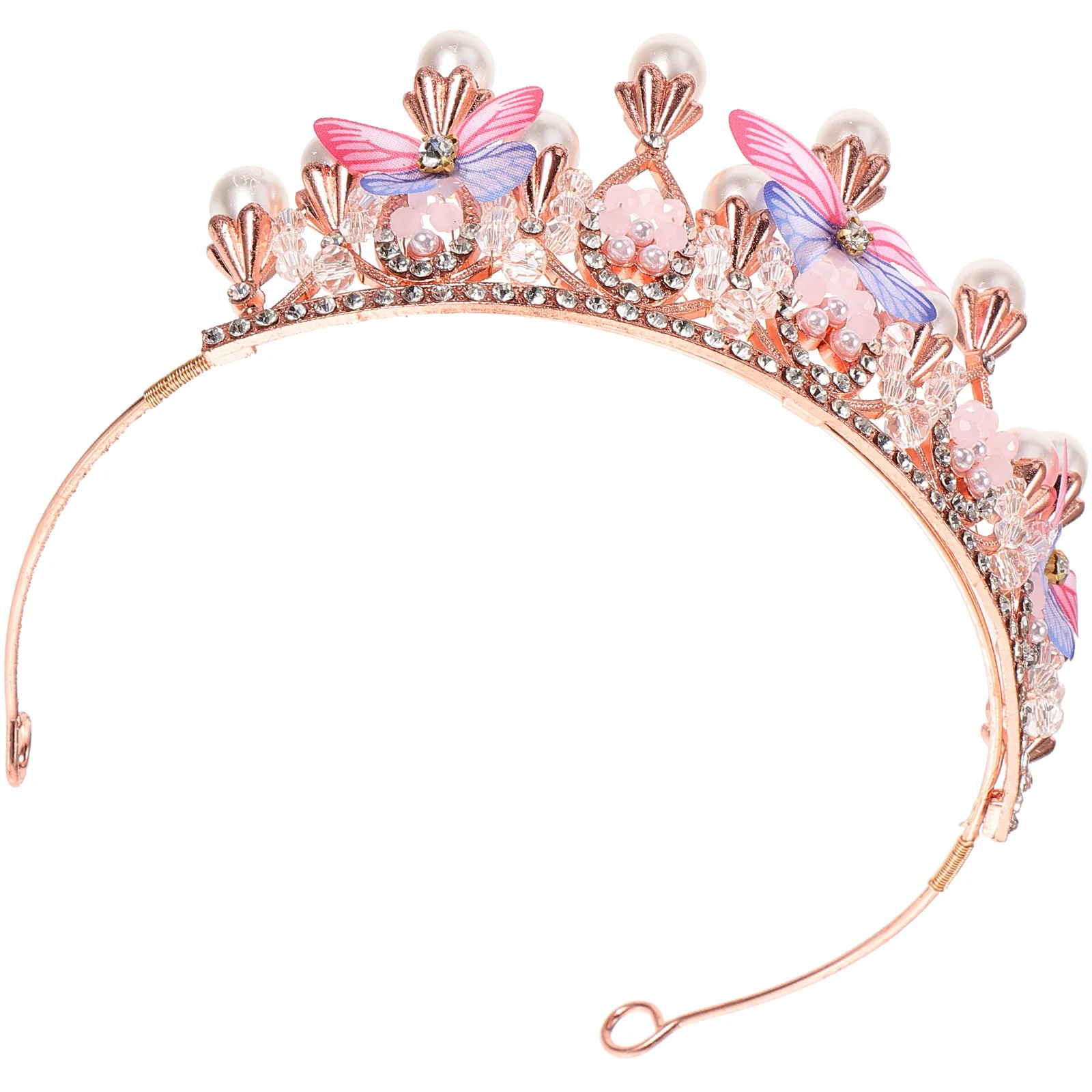 

Butterfly Crown Headband Flower Girl Hair Accessories Wedding Girls Crystal Child
