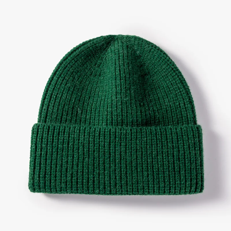 

Unisex hat solid color knitted hat winter warm hat gray