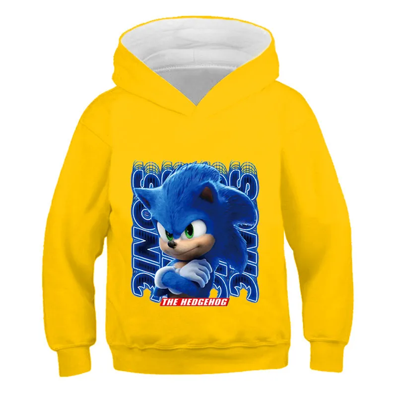 

Boys And Girls Fashion Sonic Anime Hoodies Children's Clothing New Kids Spring Autumn Warm Harajuku Casual Cartoon Clothes Tops
