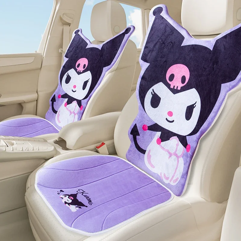 Sanrio Kawaii Hello Kitty зимняя плюшевая подушка для автомобильного сиденья My Melody Kuromi аниме