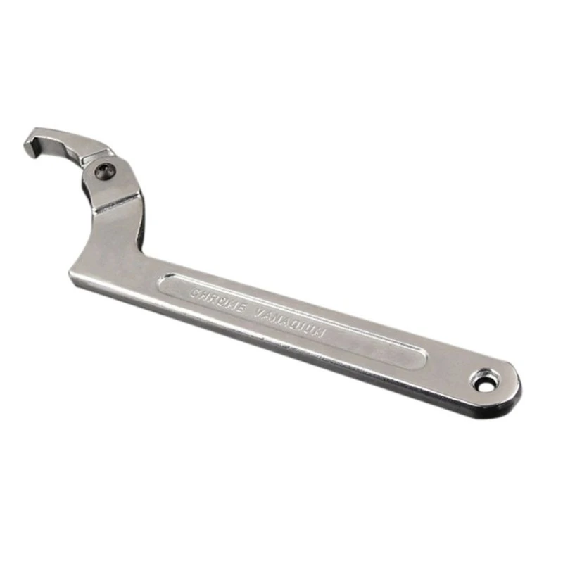 

Square & Round Head Spanner Hook Wrench Tool Ch rome Vanadium Adjustable 4 1/2"-6 11/16" Hand Tool Durable