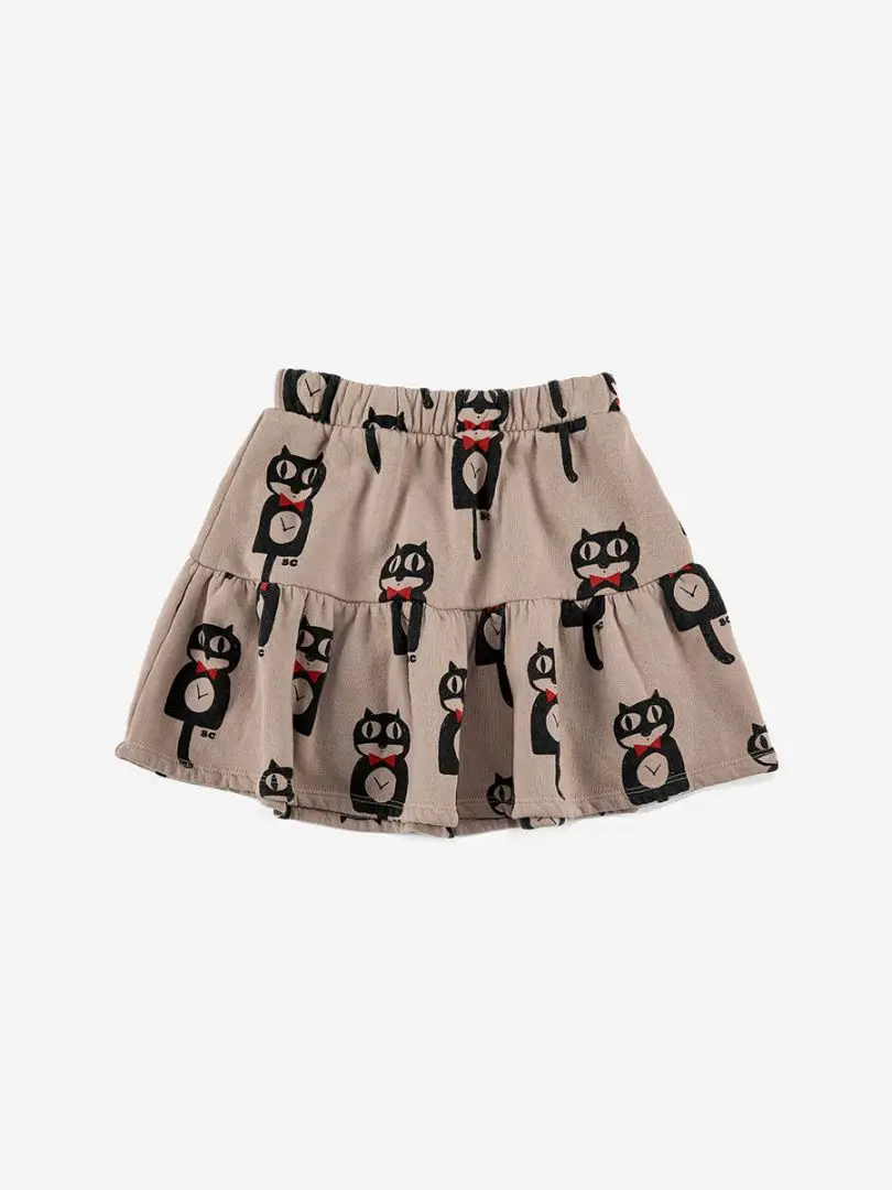 Kids Girls Skirt Bobo 2022 Autumn Winter New Children Cute Color Matching Graffiti Print Floral Casual Skirts For Girls Clothes