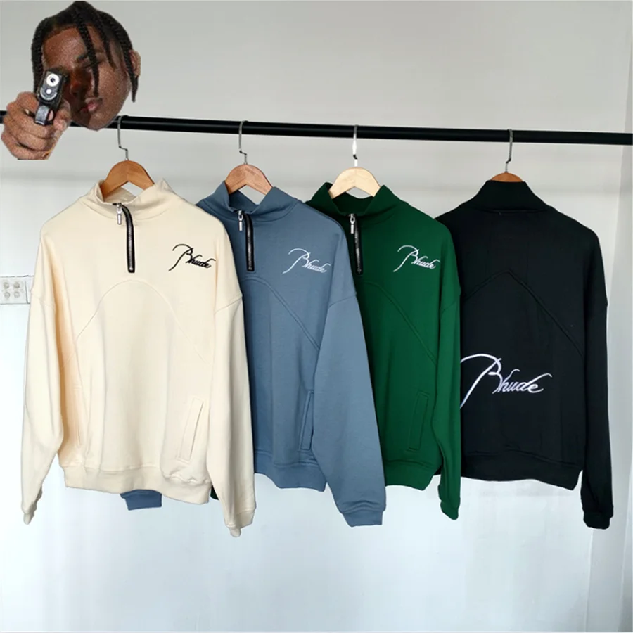 

Мужская/Женская хлопковая толстовка на молнии, с вышивкой