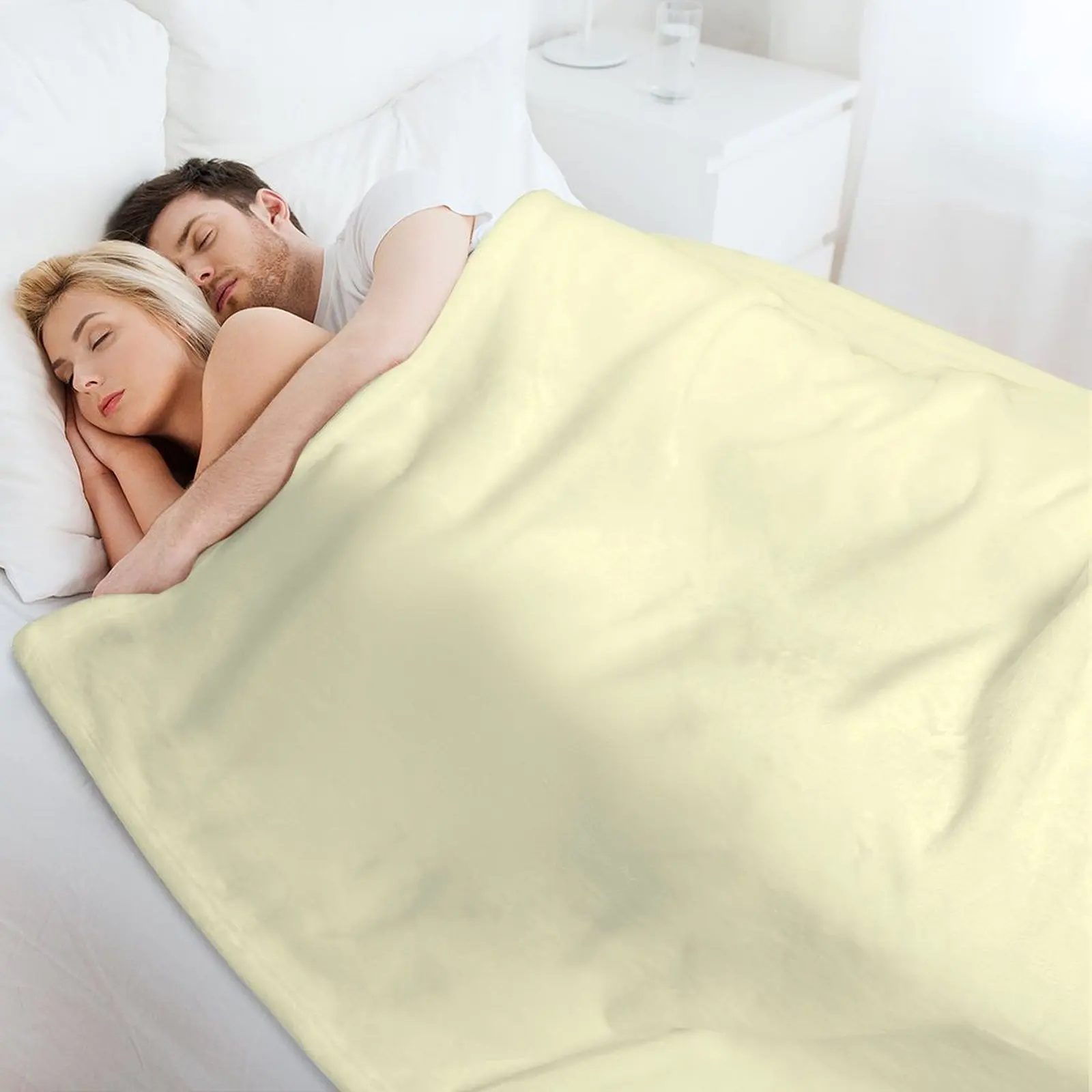 Pastel лимонная ткань мягкое желтое однотонное одеяло очень большое