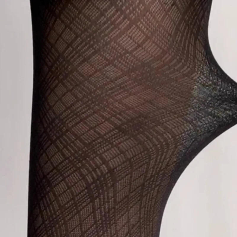 Облегающие сексуальные колготки женские эластичные леггинсы в клетку с