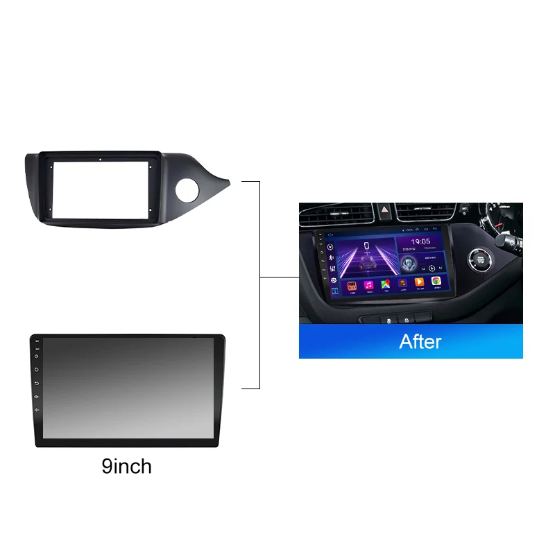 KENVOX 9-дюймовый комплект отделки для крепления на панели Kia Ceed RHD 2012-2014