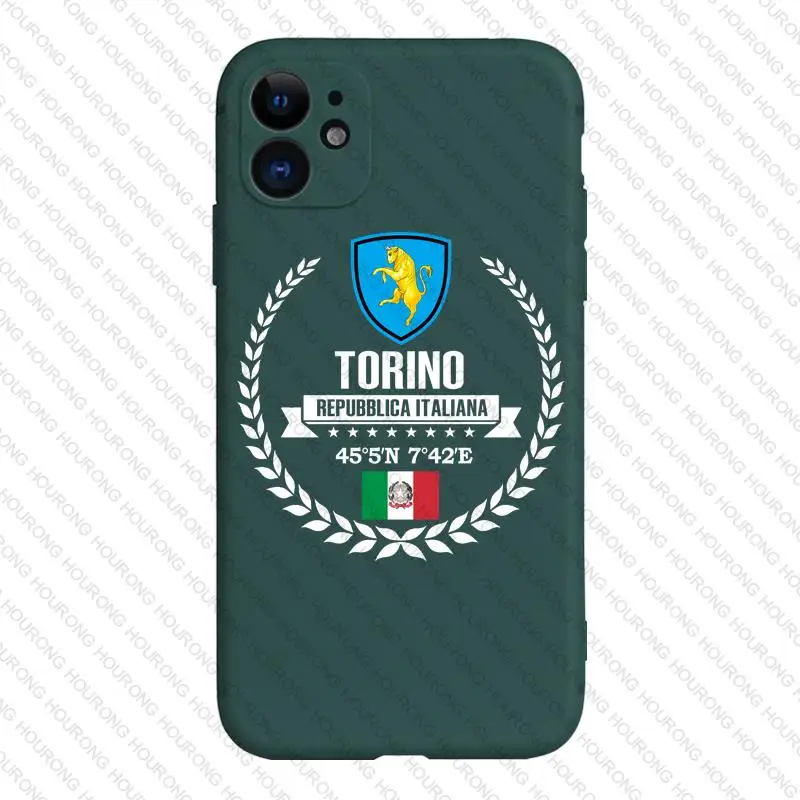 Итальянский чехол Torino с изображением карты герба флага для iPhone 13 12 11 X XS XR 7 8 6S SE Plus