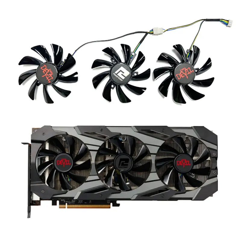 85 мм новый для POWERCOLOR Radeon RX5700 5700XT Red Devil Замена видеокарты FanFD8015U12D