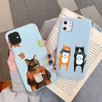 latte acrylic coffee milk drink bottle cat phone case for iphone 11 12 13 mini pro xs max 8 7 6 6s plus x xr candy color case