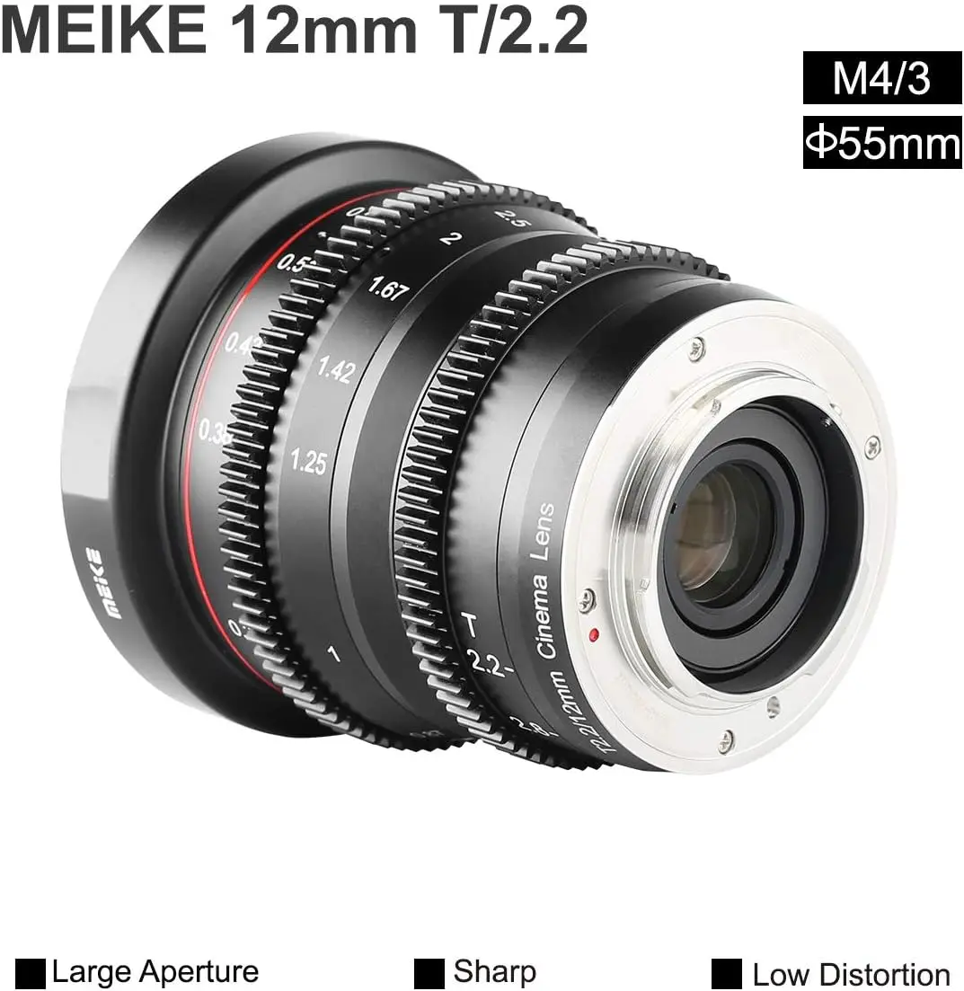 Meike 12 мм 16 25 35 50 65 85 T2.2 с ручной фокусировкой и фиксированным кинотеатральным