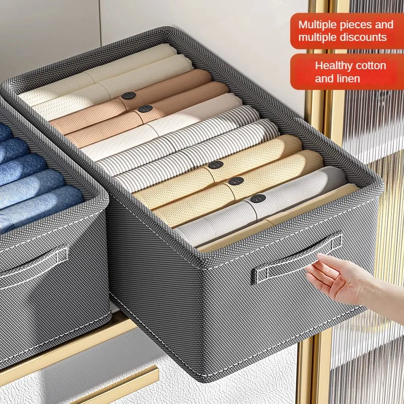 

Organizers Storage Box Boxes for Bedroom Folding Container Clothing Storage Box Household Wardrobe Layering Organizing Tool