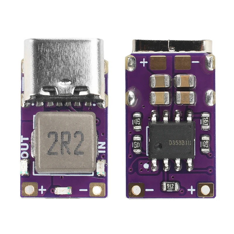 

Мини-модуль зарядки/разрядки постоянного тока 5 В 2,4 А 3,7 В 4,2 В 18650 литий-ионный аккумулятор, модуль питания типа C, повышающий преобразователь интерфейса