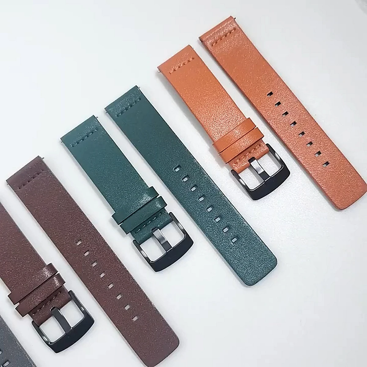 

For Samsung Gear S3 Classic/Frontier Band Wristband Galaxy Watch 3 Easyfit Leather Strap 45mm 41mm/Active 2 Bracelet Watchband