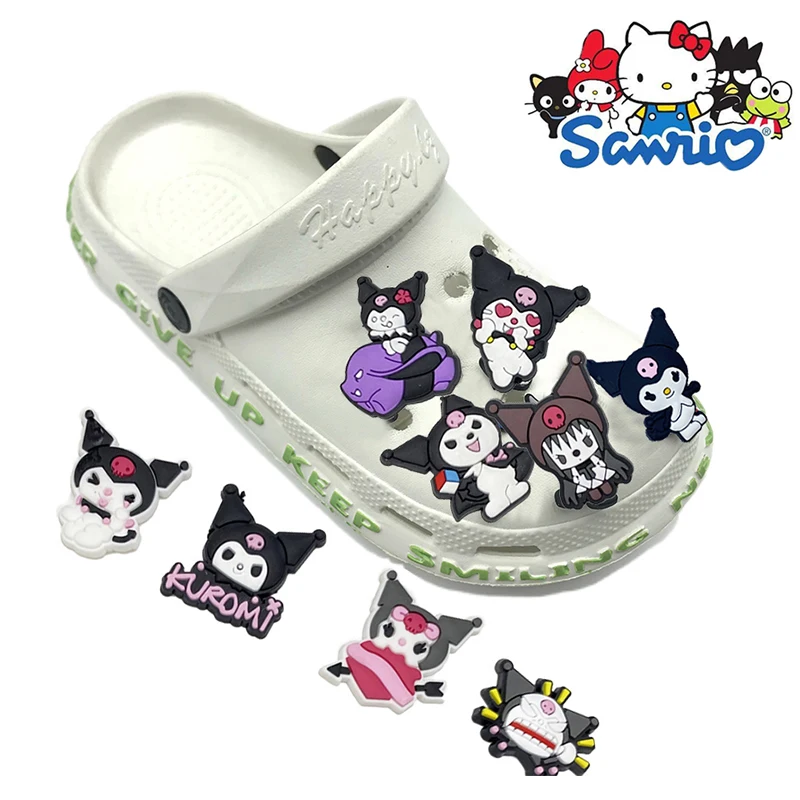 

30Pcs PVC Sanrio Kuromi Croc Charms Bulk Croc Pins shoe Charms for Clog Shoes Decoration Cute Shoe Charms Gifts for Kids Girls