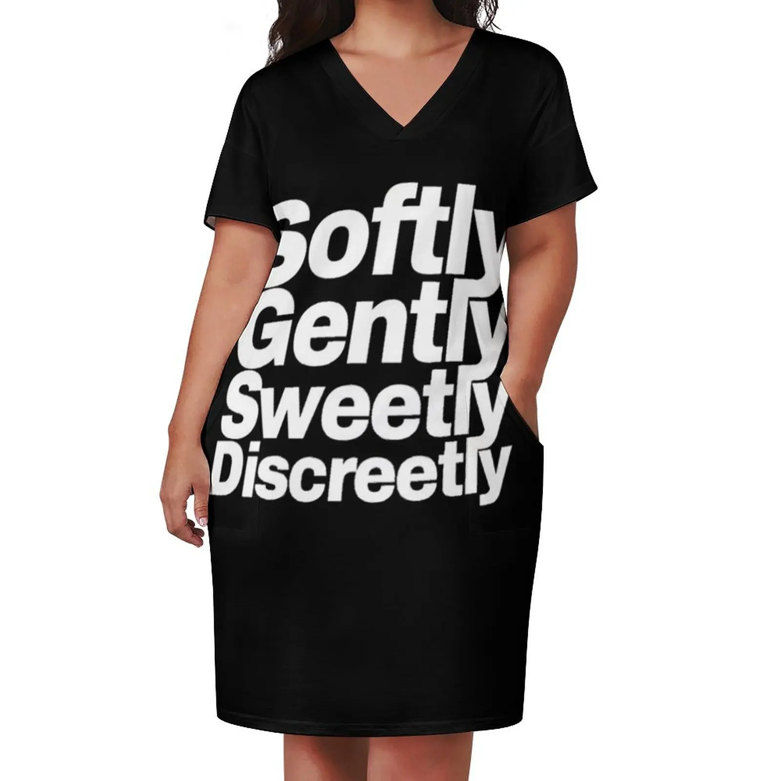 Мягко нежно сладкое неотложно Tenacious D Свободное платье с карманами элегантные