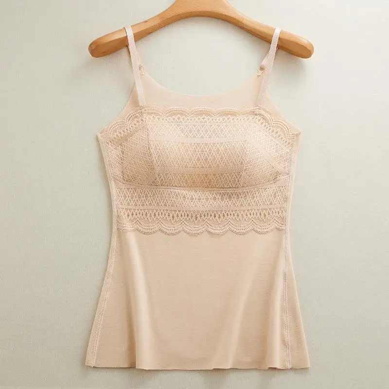 Thermal Underwear for Women Fleece Lined Tops Cami Tank Top Vest Camisoles Sexy Winter Thermal Shirt Thermo Undershirt with Bra