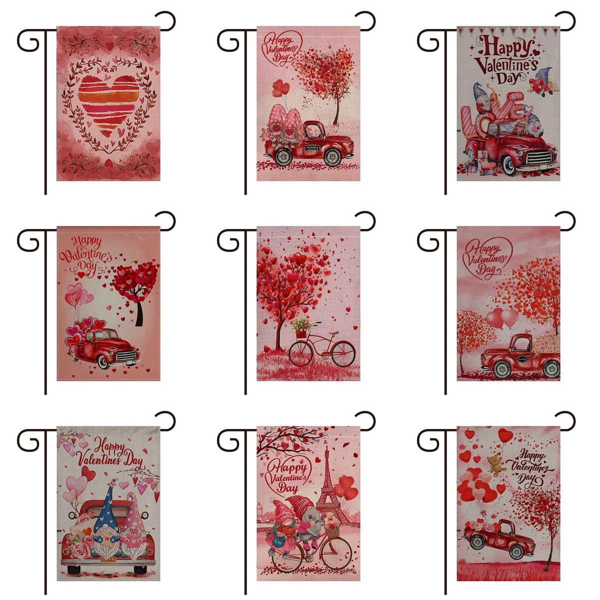 

Valentine's Day Garden Flag Valentine's Day Courtyard Decorated Flag Happy Valentine's Day Party Decor Lovers Favor Love Decor