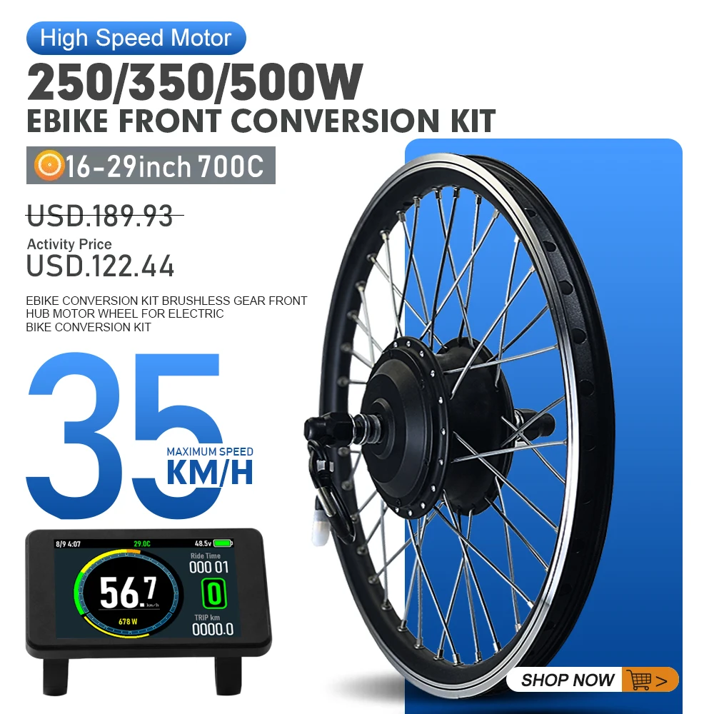 

Electric Bicycle Conversion Kit 36V 48V 250W 350W 500W Front Hub Motor Wheel For ebike Conversion Kit Bicicleta Electrica