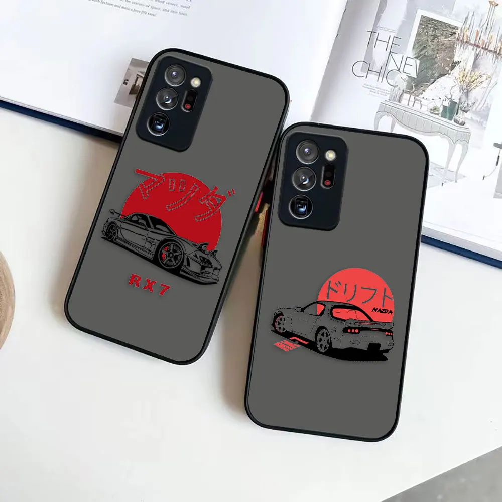 Japan Tokyo Racing Sports Car JDM Drift Matte Case for Samsung Galaxy NOTE 20 10 9 8 A13 A12 A10 A11 A04E A04 A03S 5G Plus Case