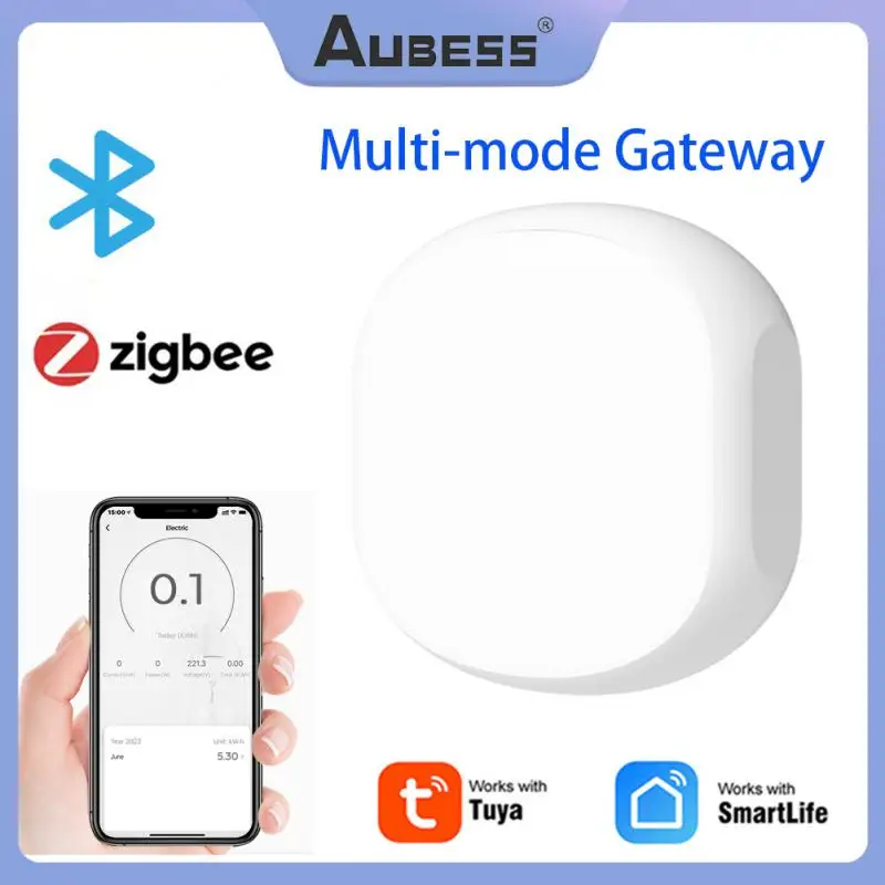 

Zigbee Tuya Smart Multimode Gateway Hub Smart Home Bridge Bluetooth-Compatible Gateway Home Hub Works With Google Home Alexa