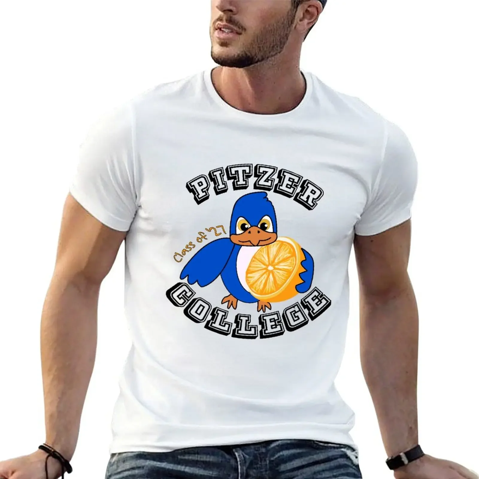 Футболка Pitzer College Sag 2004 2027 одежда в стиле аниме дизайнерские рубашки мужские