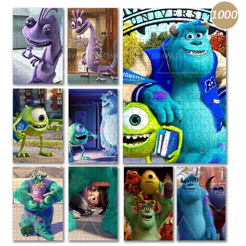 

Анимационный постер Disney Monsters Inc, пазл, игрушки, детская головоломка из 1000 частей, деревянные игрушки для взрослых, семейные игры, подарки HD