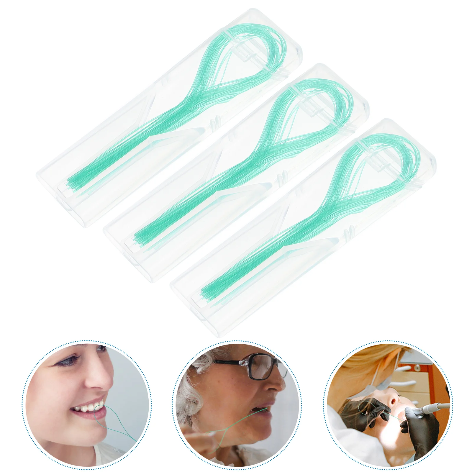 

Dental Floss Threading Professional Threaders Bridges Teeth Cleaning Flossers Support for threads