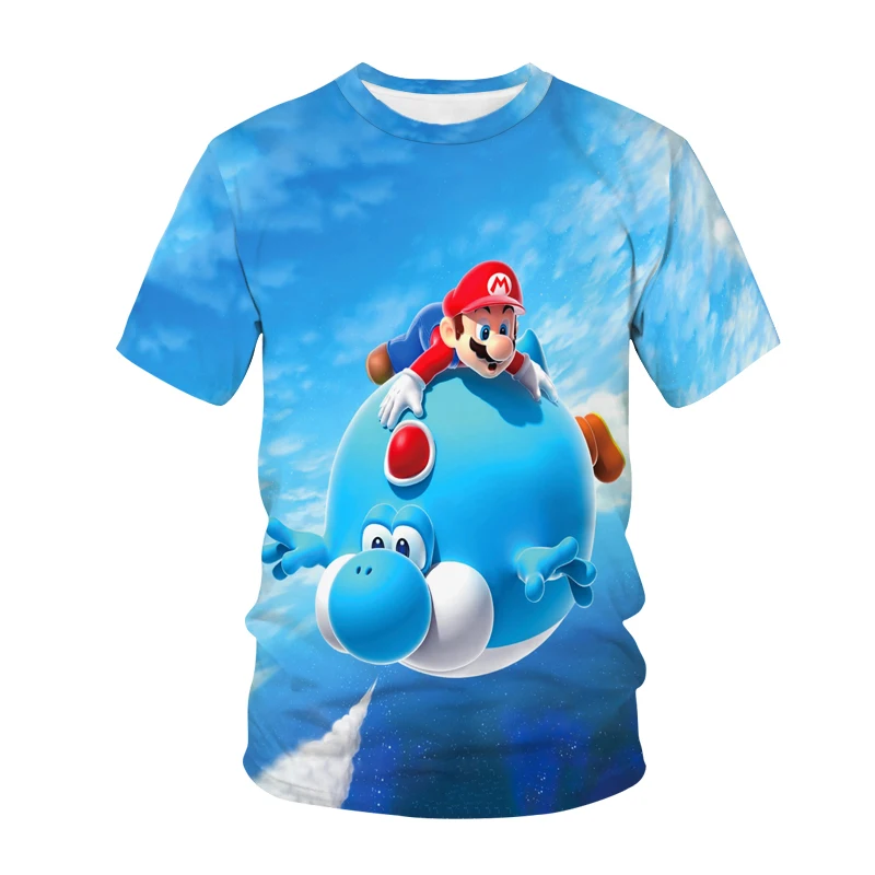 

Hot Anime Game T-Shirts Super Mario 3D Print Streetwear Kids Cartoon 3-14T O-Neck T Shirt Harajuku Children Boys Girls Tees Tops