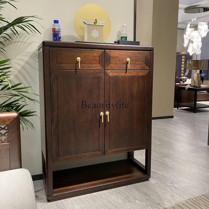 Новый шкаф для обуви из цельного дерева в китайском стиле бытовой балкон простой