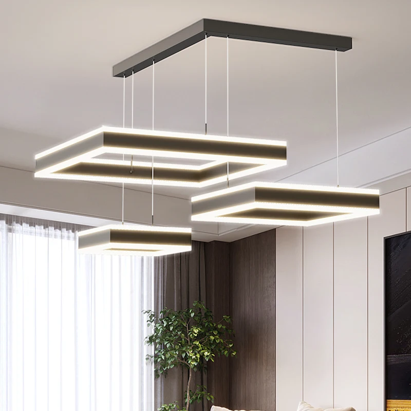 

Pendant Lamp Modern Mminimalist Living Creative Smart Square Up Down Personality