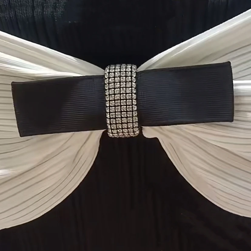 Белый свитер топ с бантом женская черно-белая Соблазнительная Милая вязаная