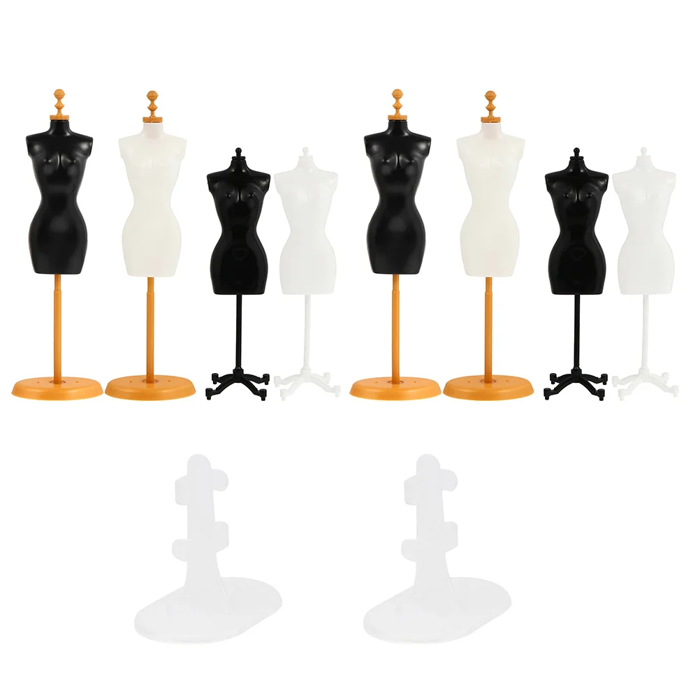 

Dress Mannequin Stand Form Display Mini Clothes Rack Model Body Holder Gown Support Miniature Accessories Clothing Holders Diy