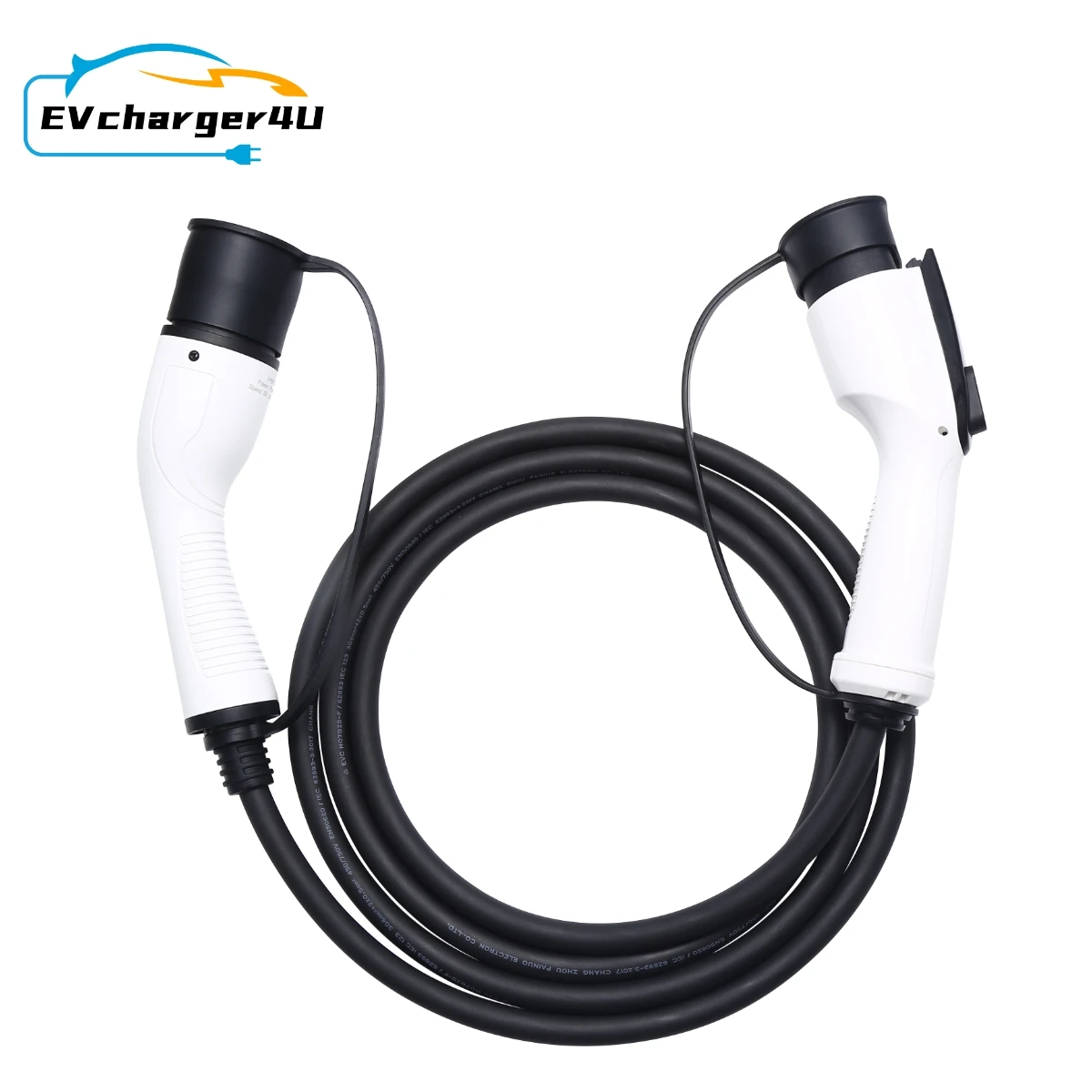 EVcharger4U Type2 к GBT Кабель для зарядки EV 1 фаза 32A 10M 7 кВт Шнур электромобиля Type 2 GB/T EVSE