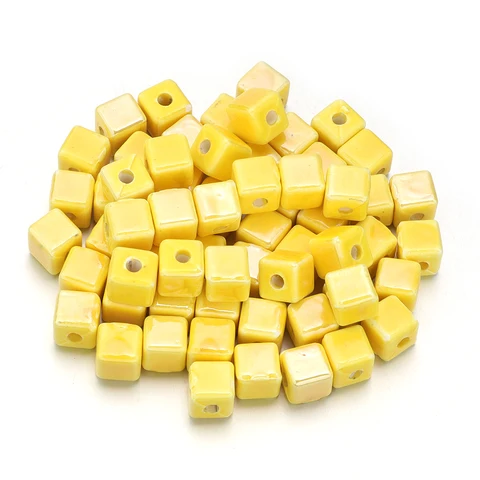 Керамические квадратные бусины 10 шт.