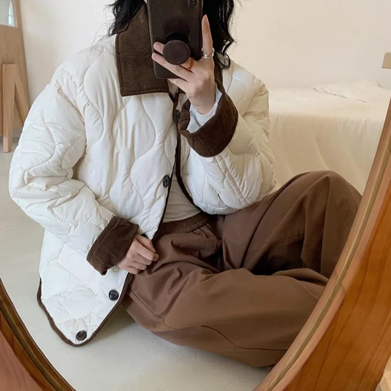 Dimanaf 2024 осенние женские парки пальто куртки короткая верхняя одежда новые