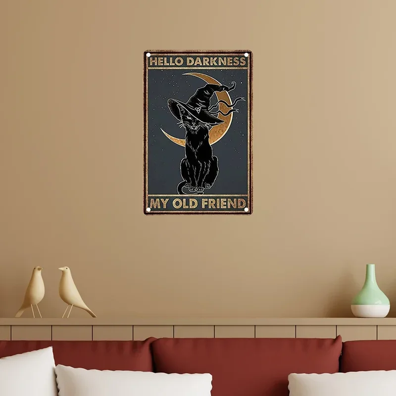 Винтажные металлические знаки с милым декором жестяные забавные цитатой hello Dark my