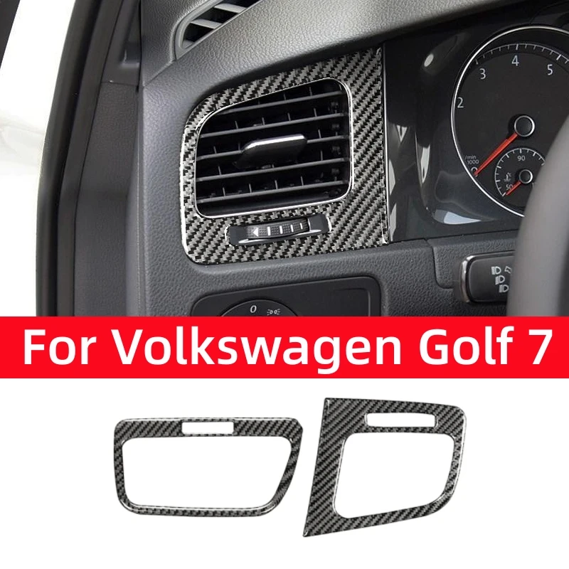 

Наклейка из углеродного волокна для Volkswagen Golf 7 Mk7 2013-2019, автомобильная боковая решетка вентиляции, аксессуары для автомобиля