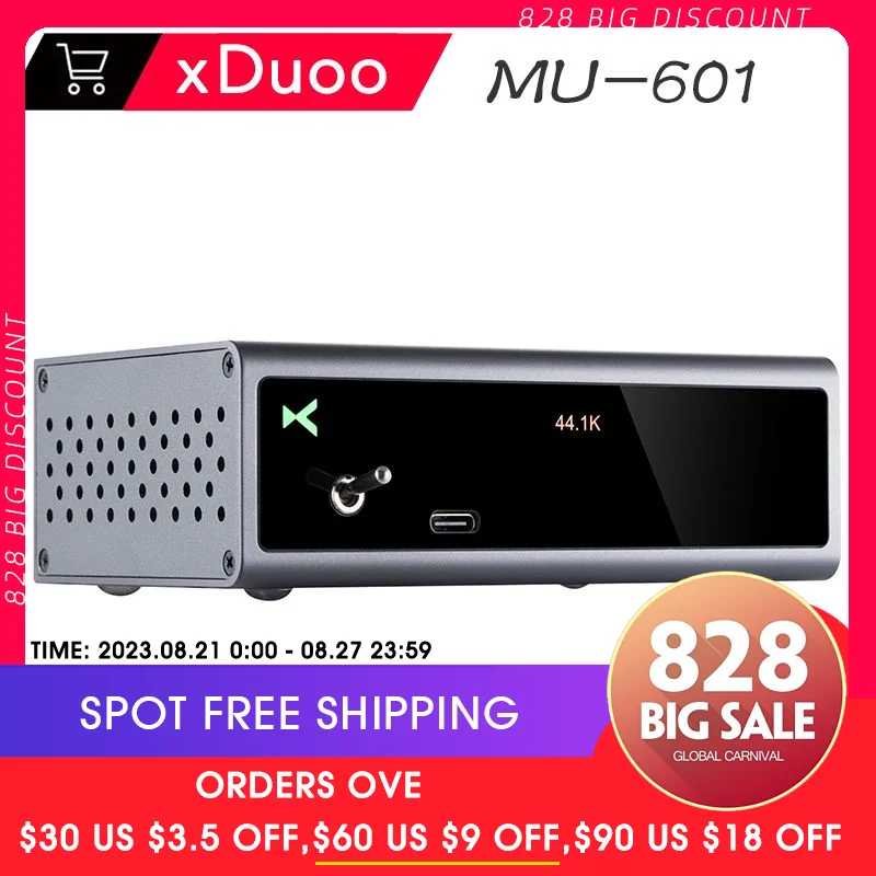 

XDUOO MU-601 настольный мини USB декодирование ES9018K2M высокопроизводительный USB DAC MU601 PCM 384kHz/ DSD256 аналоговый/коаксиальный