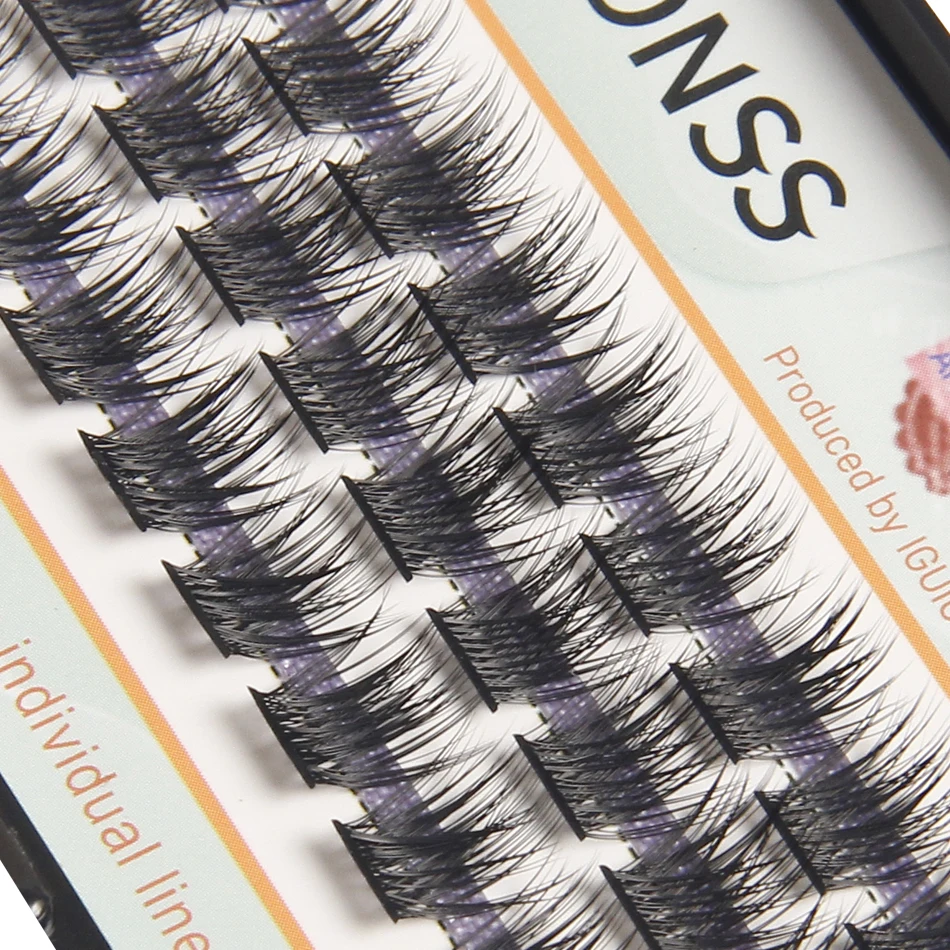 IGUIONSS OEM ODM сегментированные накладные ресницы DIY натуральные индивидуальные