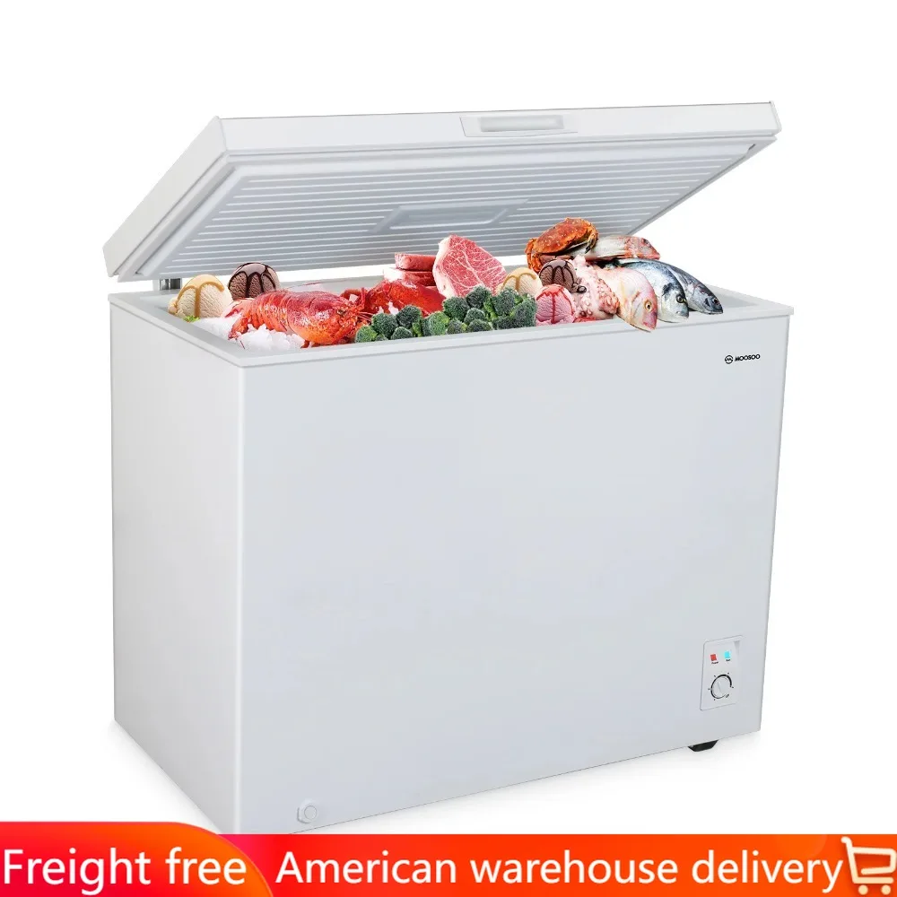 

Adjustable Temperature Deep Freezer Energy Saving Compact Deep Fridge 7 Cu Ft Chest Freezer Removable Baskets Freezing Kitchen