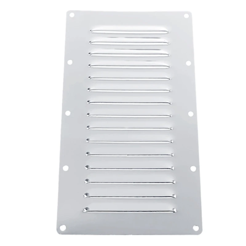 

Stainless Steel 304 Marine Rectangular Venting Panel Air Vent Louver Grille Ventilation Louvered Ventilator Grill Cover