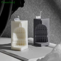 nordic roman architecture dome ornaments home decoration scented candle silicone mold diy castle plaster ornament resin molds