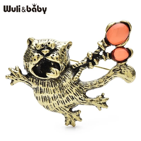 Wuli&baby броши с воздушным шаром и кошкой